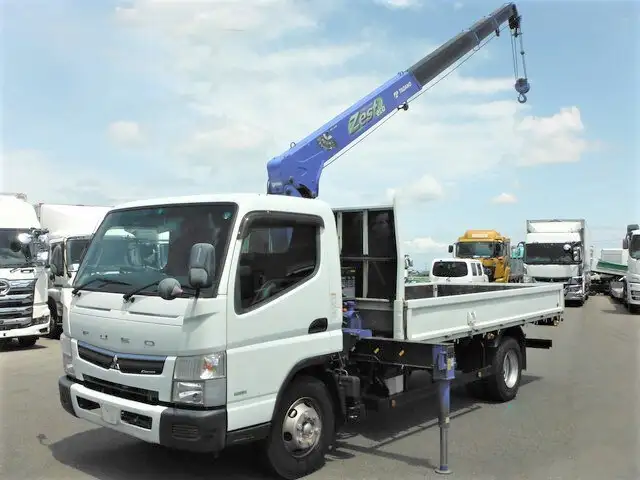 三菱 キャンター 小型 クレーン付 床鉄板 4段 の中古トラック【車両No.130616】