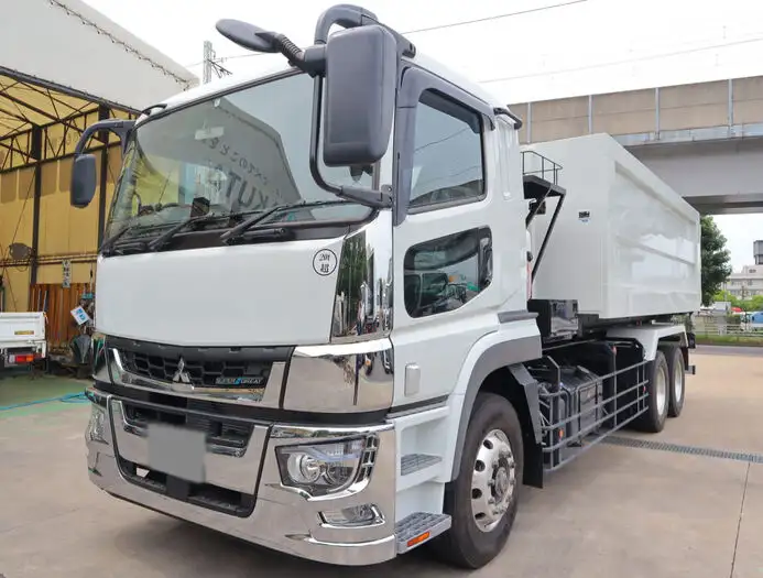 三菱 スーパーグレート 大型 アームロール コンテナ付き ツインホイスト の中古トラック【車両No.130486】