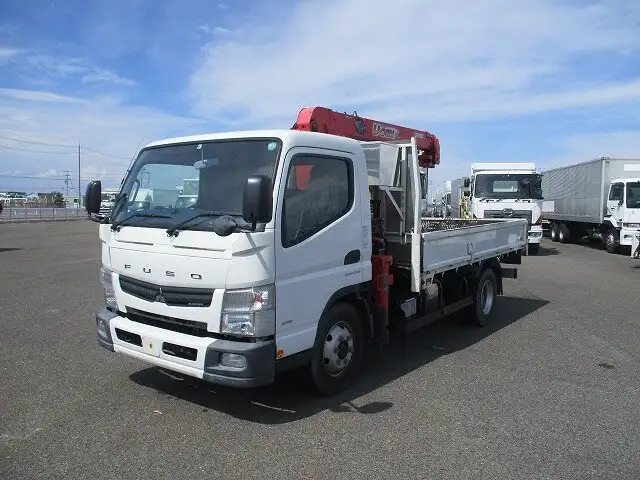 三菱 キャンター 小型 クレーン付 床鉄板 4段 の中古トラック【車両No.130941】