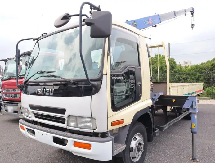 いすゞ フォワード 中型/増トン クレーン付 床鉄板 4段 の中古トラック【車両No.130996】