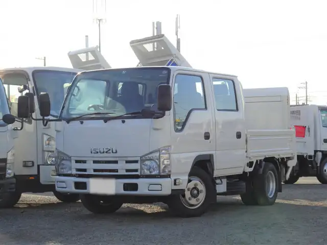 いすゞ エルフ 小型 平ボディ Wキャブ パワーゲート の中古トラック【車両No.131784】