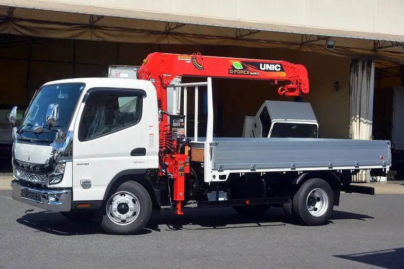 三菱 キャンター 小型 クレーン付 アルミブロック 5段 の中古トラック【車両No.132103】