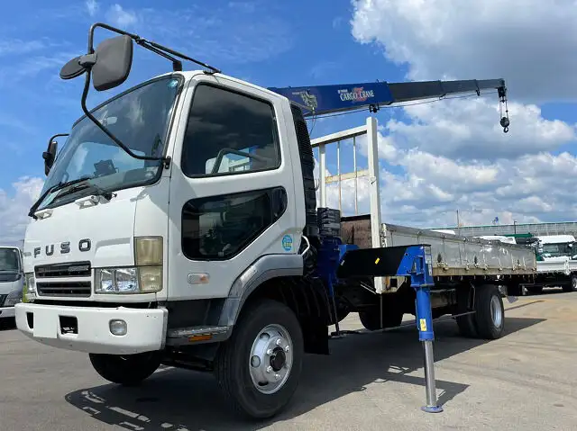 三菱 ファイター 中型/増トン クレーン付 床鉄板 4段 の中古トラック【車両No.132326】