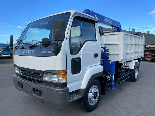 いすゞ ジャストン 中型/増トン ダンプ 土砂禁 クレーン付き の中古トラック【車両No.132928】