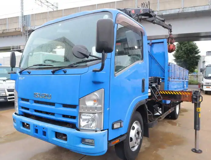 いすゞ エルフ 小型 クレーン付 ヒアブ 床鉄板 の中古トラック【車両No.133780】