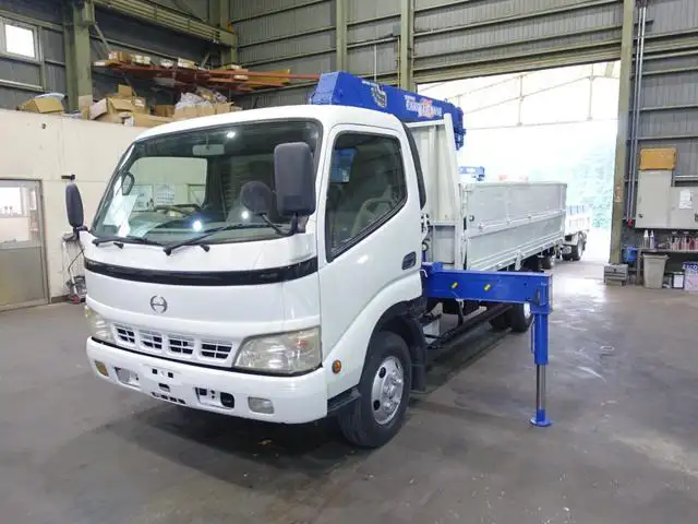 日野 デュトロ 小型 クレーン付 床鉄板 3段 の中古トラック【車両No.133756】
