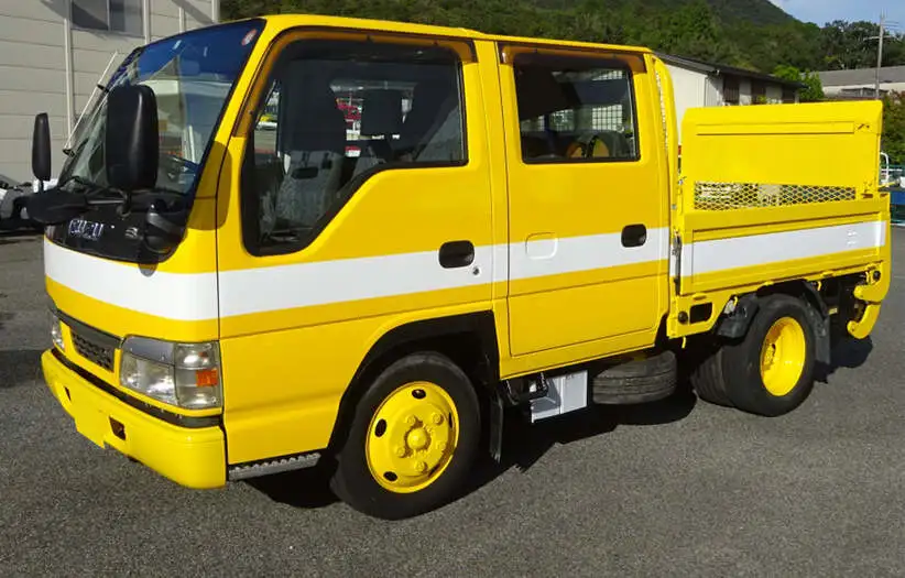 いすゞ エルフ 小型 平ボディ Wキャブ パワーゲート の中古トラック【車両No.134255】