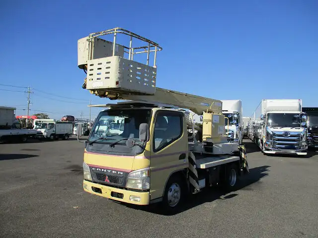 三菱 キャンター 小型 高所・建柱車 高所作業車 PA-FE73DB の中古トラック【車両No.135291】