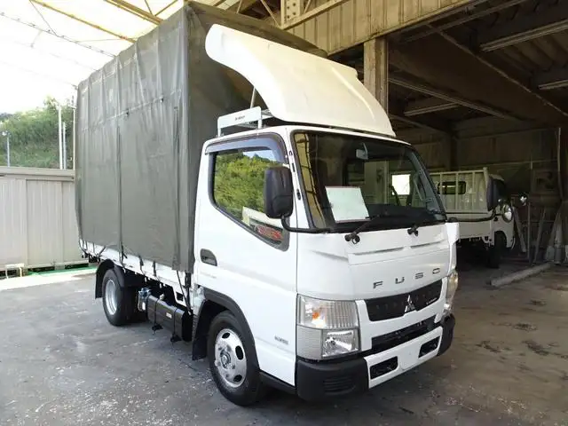 三菱 キャンター 小型 平ボディ 幌 TKG-FBA20 の中古トラック【車両No.135366】