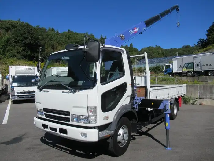 三菱 ファイター 中型/増トン クレーン付 床鉄板 4段 の中古トラック【車両No.135581】