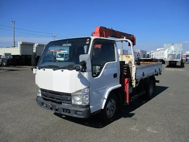 いすゞ エルフ 小型 クレーン付 3段 フックイン の中古トラック【車両No.136089】