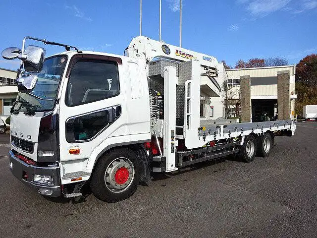 三菱 ファイター 中型/増トン 車両重機運搬 3段クレーン ウインチ の中古トラック【車両No.136826】
