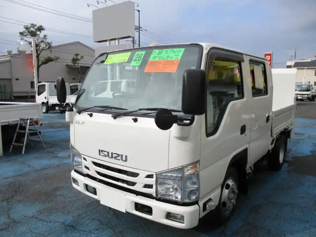 いすゞ エルフ 小型 平ボディ Wキャブ パワーゲート の中古トラック【車両No.137007】
