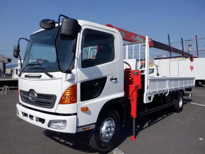 日野 レンジャー 中型/増トン クレーン付 床鉄板 4段 の中古トラック【車両No.137286】