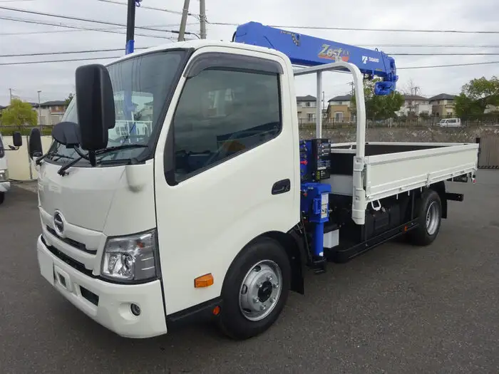日野 デュトロ 小型 クレーン付 床鉄板 4段 の中古トラック【車両No.137363】