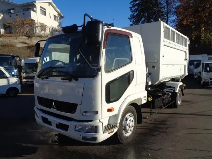 三菱 ファイター 中型/増トン アームロール コンテナ付き ツインホイスト の中古トラック【車両No.137990】