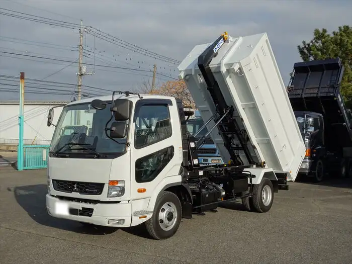 三菱 ファイター 中型/増トン アームロール コンテナ付き ツインホイスト の中古トラック【車両No.138194】