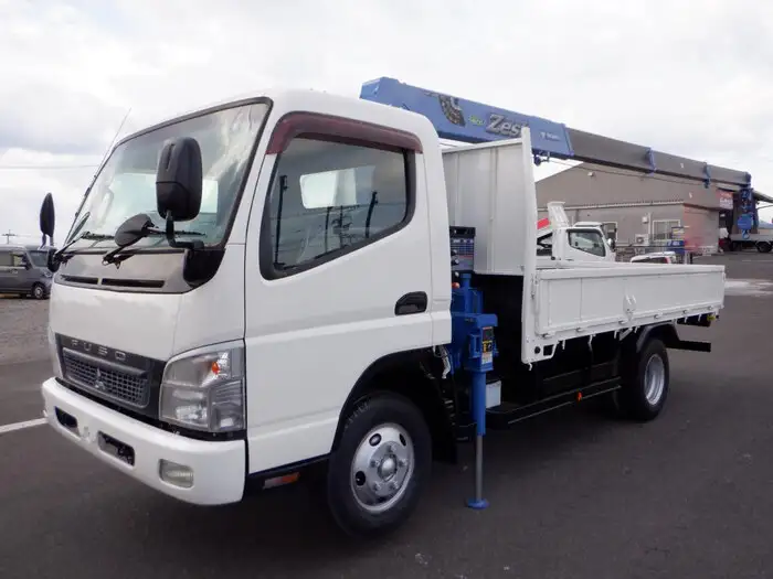 三菱 キャンター 小型 クレーン付 床鉄板 4段 の中古トラック【車両No.138066】