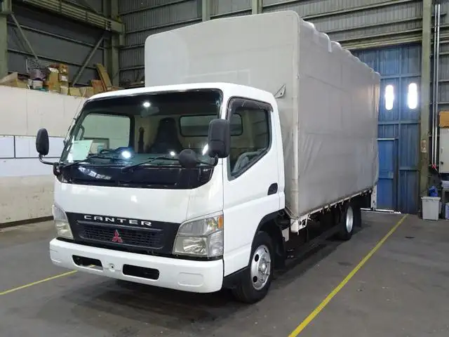 三菱 キャンター 小型 平ボディ 幌 パワーゲート の中古トラック【車両No.138552】
