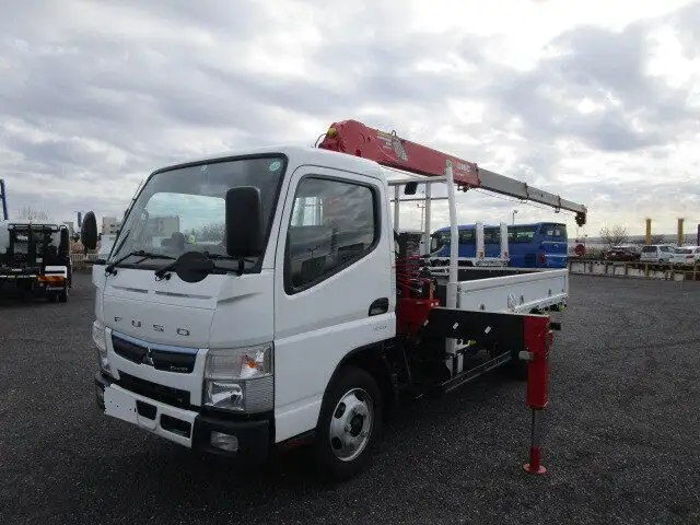 三菱 キャンター 小型 クレーン付 床鉄板 3段 の中古トラック【車両No.138635】