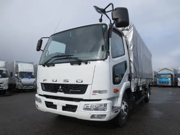 三菱 ファイター 中型/増トン 平ボディ 幌 床鉄板 の中古トラック【車両No.138475】