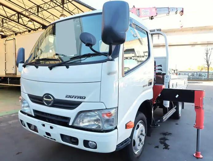 日野 デュトロ 小型 クレーン付 床鉄板 4段 の中古トラック【車両No.138929】