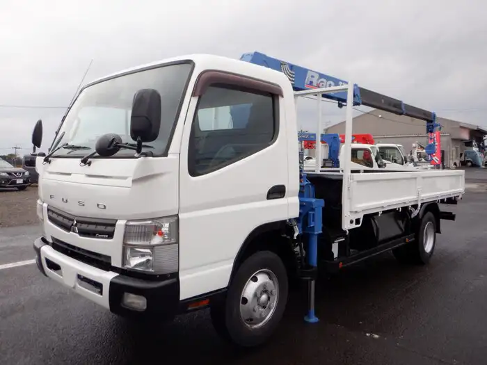 三菱 キャンター 小型 クレーン付 床鉄板 3段 の中古トラック【車両No.139135】