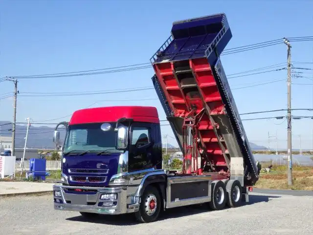 三菱 スーパーグレート 大型 ダンプ ハイルーフ ステンレス張り の中古トラック【車両No.139360】
