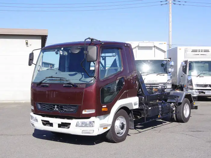 三菱 ファイター 中型/増トン アームロール ツインホイスト TKG-FK61F の中古トラック【車両No.139426】