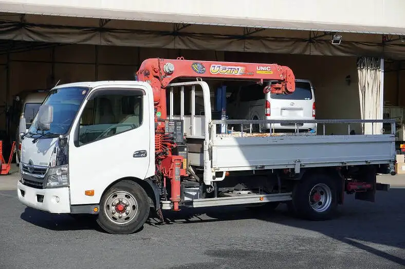 日野 デュトロ 小型 クレーン付 床鉄板 3段 の中古トラック【車両No.139210】