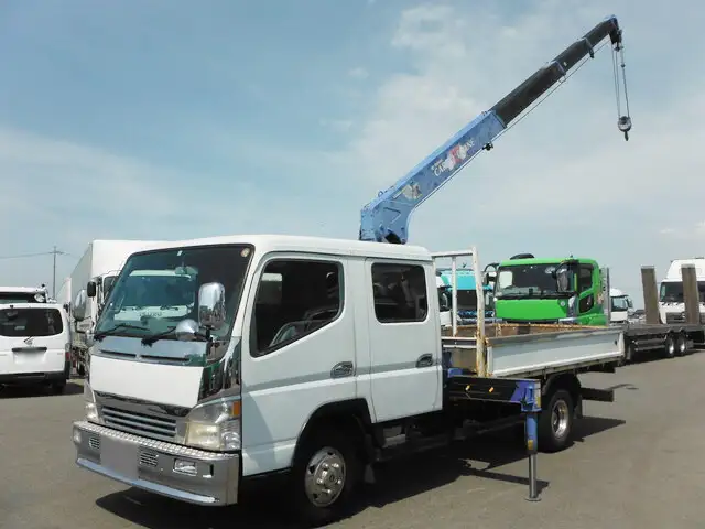 三菱 キャンター 小型 クレーン付 Wキャブ 床鉄板 の中古トラック【車両No.139758】