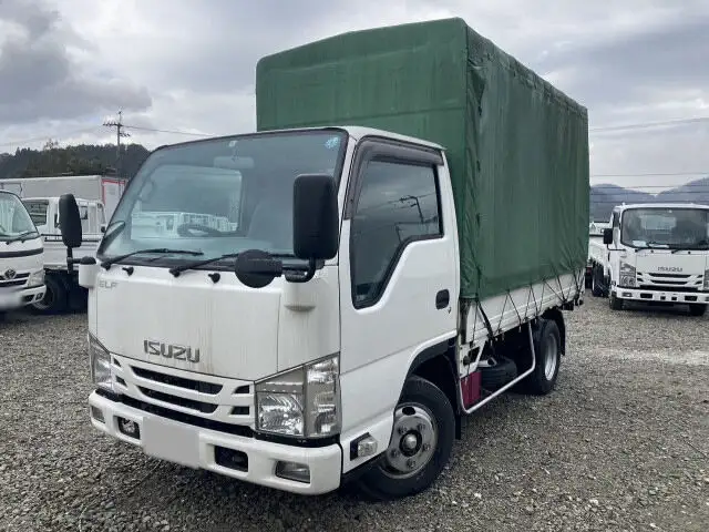いすゞ エルフ 小型 平ボディ 幌 TRG-NJR85A の中古トラック【車両No.140664】