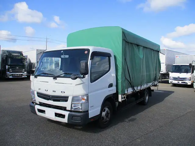 三菱 キャンター 小型 平ボディ 幌 床鉄板 の中古トラック【車両No.140789】