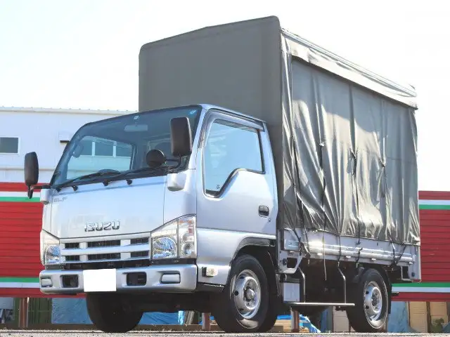 いすゞ エルフ 小型 平ボディ 幌 TKG-NHR85A の中古トラック【車両No.140936】