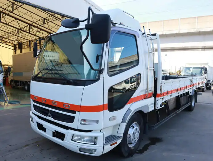 三菱 ファイター 中型/増トン 平ボディ 床鉄板 ベッド の中古トラック【車両No.141220】