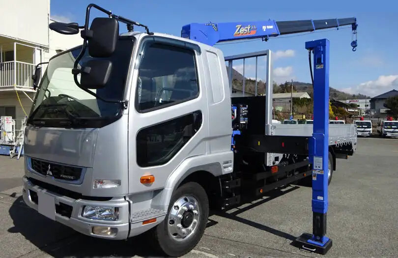 三菱 ファイター 中型/増トン 車両重機運搬 4段クレーン ラジコン の中古トラック【車両No.142015】