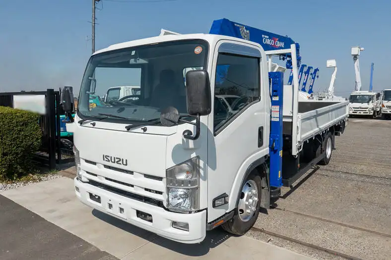 いすゞ エルフ 小型 車両重機運搬 5段クレーン ラジコン の中古トラック【車両No.142215】