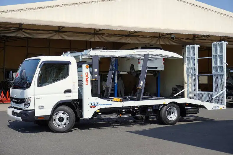 三菱 キャンター 小型 車両重機運搬 ラジコン ウインチ の中古トラック【車両No.142131】