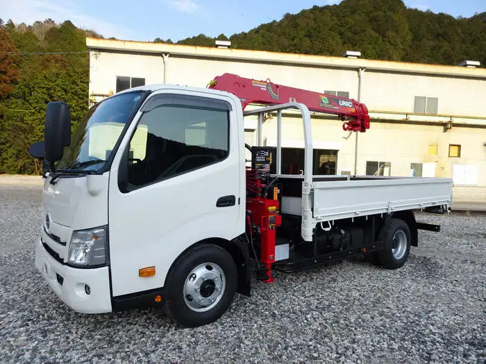 日野 デュトロ 小型 クレーン付 床鉄板 4段 の中古トラック【車両No.142374】