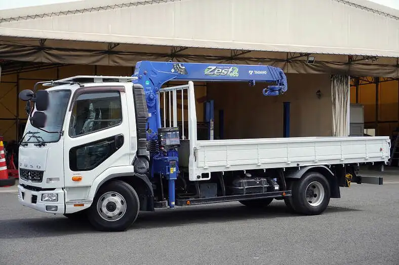 三菱 ファイター 中型/増トン クレーン付 床鉄板 4段 の中古トラック【車両No.142483】