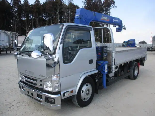 いすゞ エルフ 小型 クレーン付 床鉄板 4段 の中古トラック【車両No.142980】