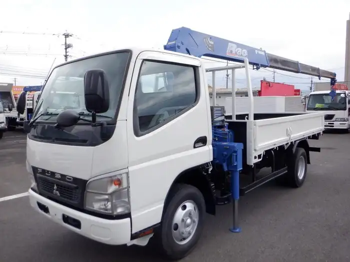 三菱 キャンター 小型 クレーン付 床鉄板 4段 の中古トラック【車両No.144545】