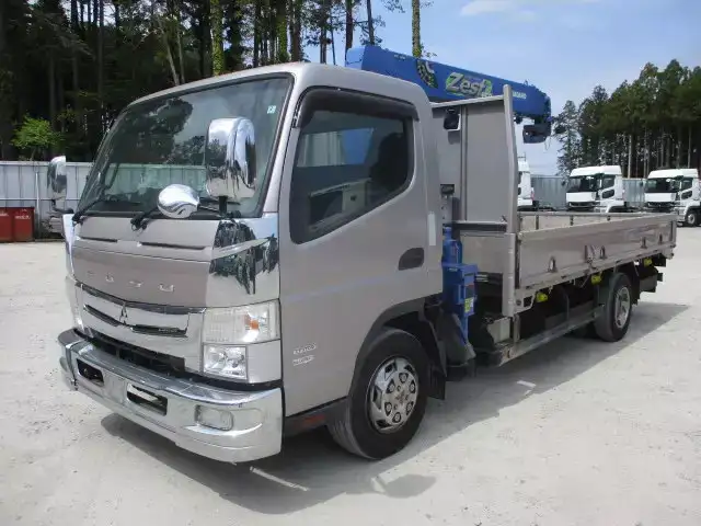 三菱 キャンター 小型 クレーン付 床鉄板 4段 の中古トラック【車両No.145144】