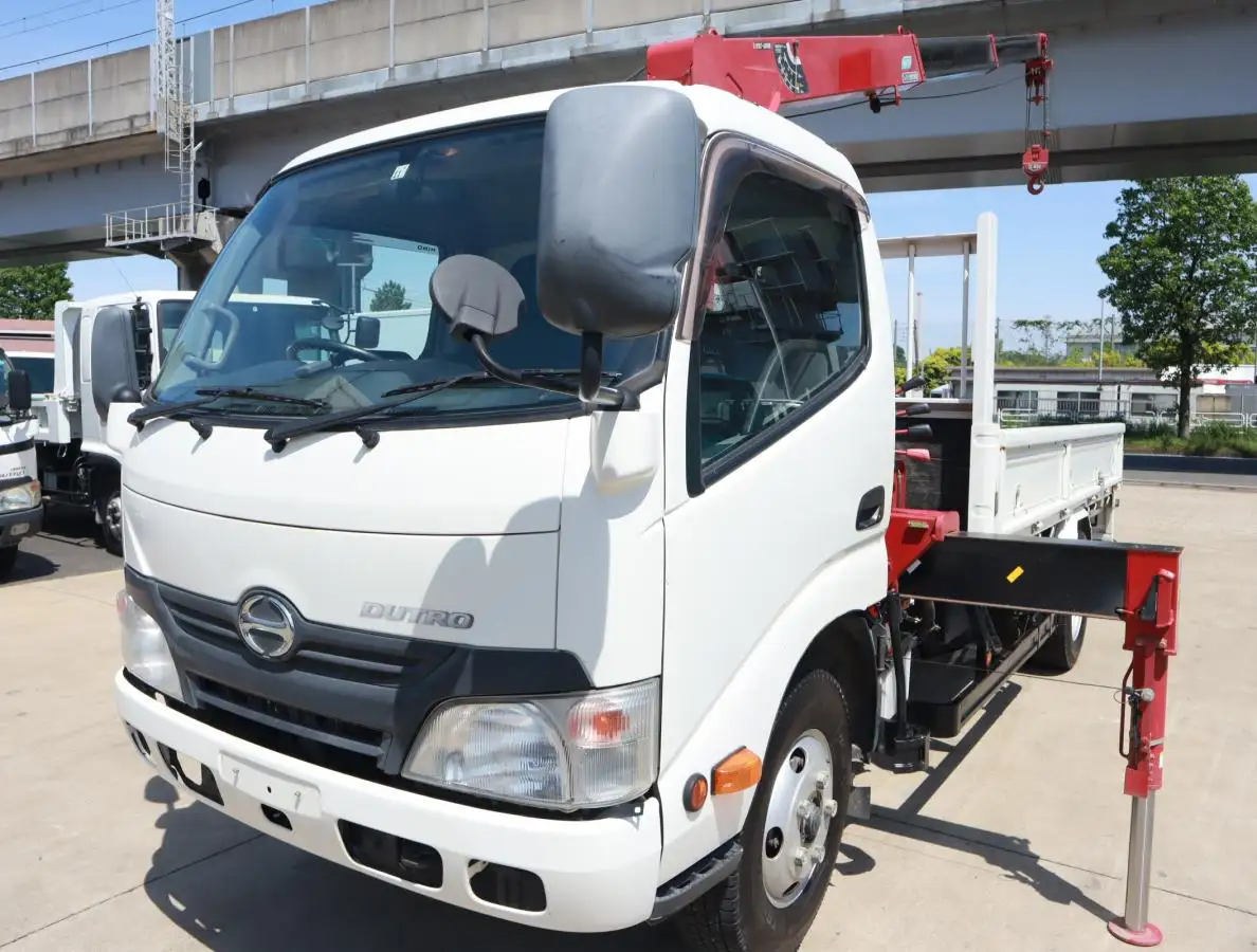 日野 デュトロ 小型 クレーン付 床鉄板 3段 の中古トラック【車両No.145448】