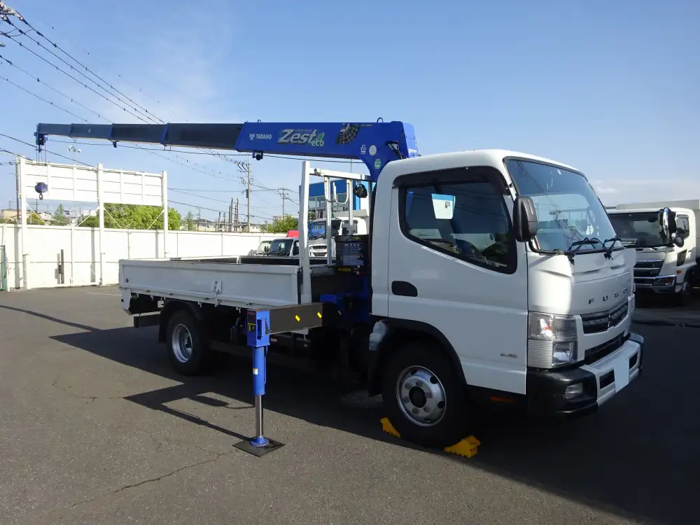 三菱 キャンター 小型 クレーン付 床鉄板 5段 の中古トラック【車両No.145429】