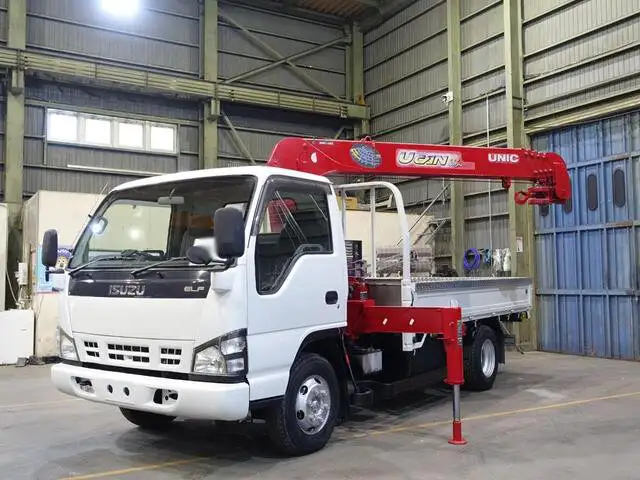 いすゞ エルフ 小型 クレーン付 床鉄板 5段 の中古トラック【車両No.145578】