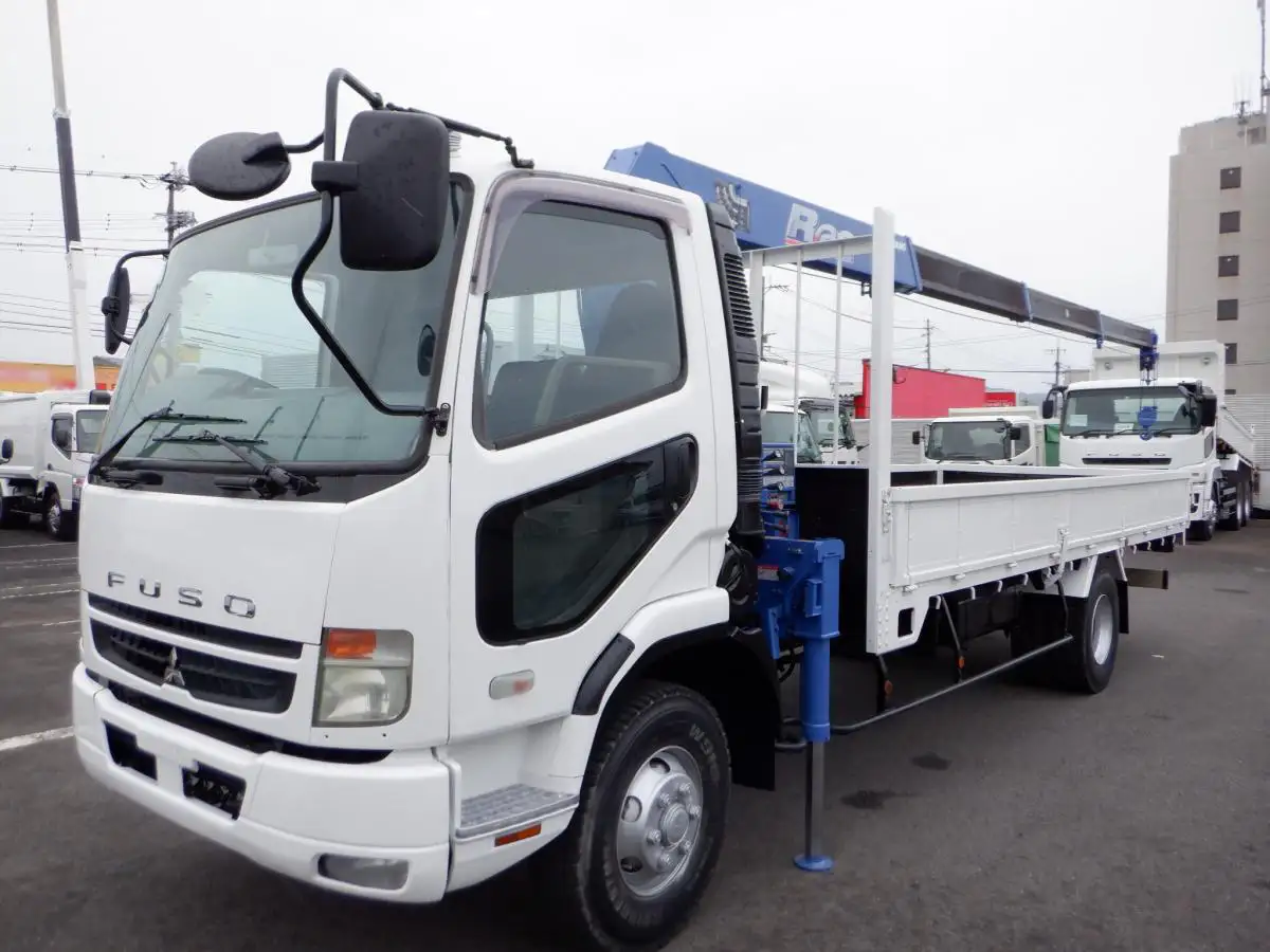 三菱 ファイター 中型/増トン クレーン付 床鉄板 4段 の中古トラック【車両No.145973】