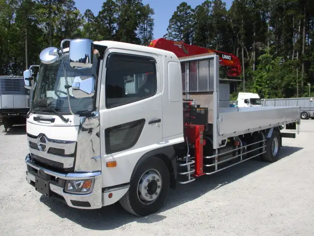 日野 レンジャー 中型/増トン クレーン付 床鉄板 4段 の中古トラック【車両No.146186】