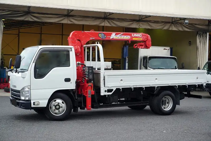 いすゞ エルフ 小型 クレーン付 3段 フックイン の中古トラック【車両No.147291】