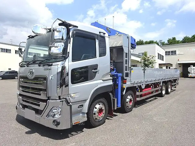 日産UD クオン 大型 クレーン付 アルミブロック エアサス の中古トラック【車両No.147579】